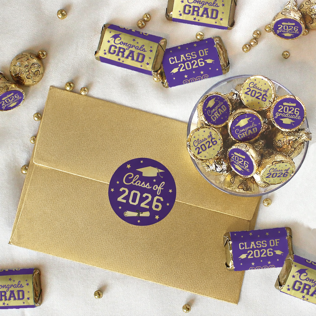 Purple & Gold Graduation Party Decorations – Class of 2026