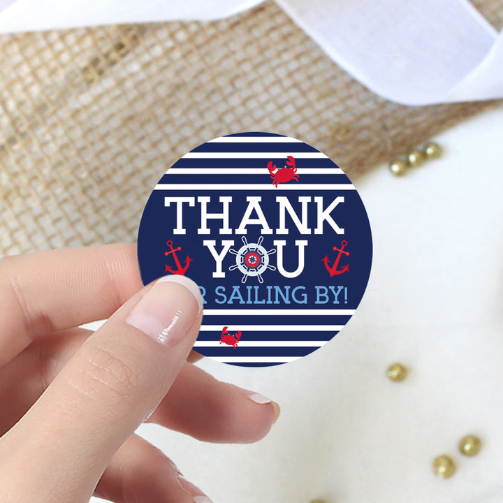 Ahoy It’s a Boy: Baby Shower - Thank You Stickers - 40 Stickers