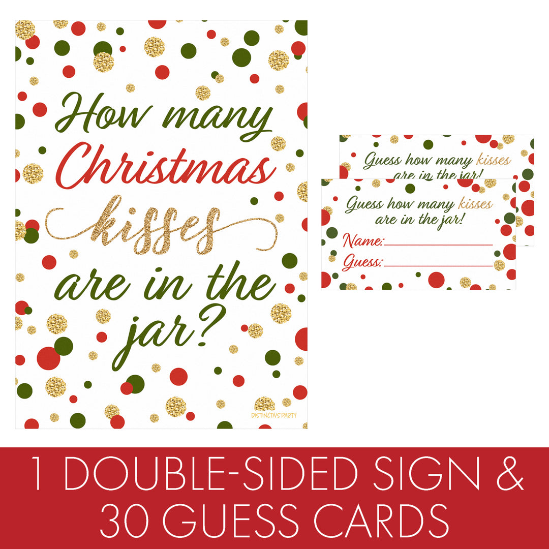 Christmas Party Game: Christmas Cheer - How Many Kisses Game - Distinctivs Party