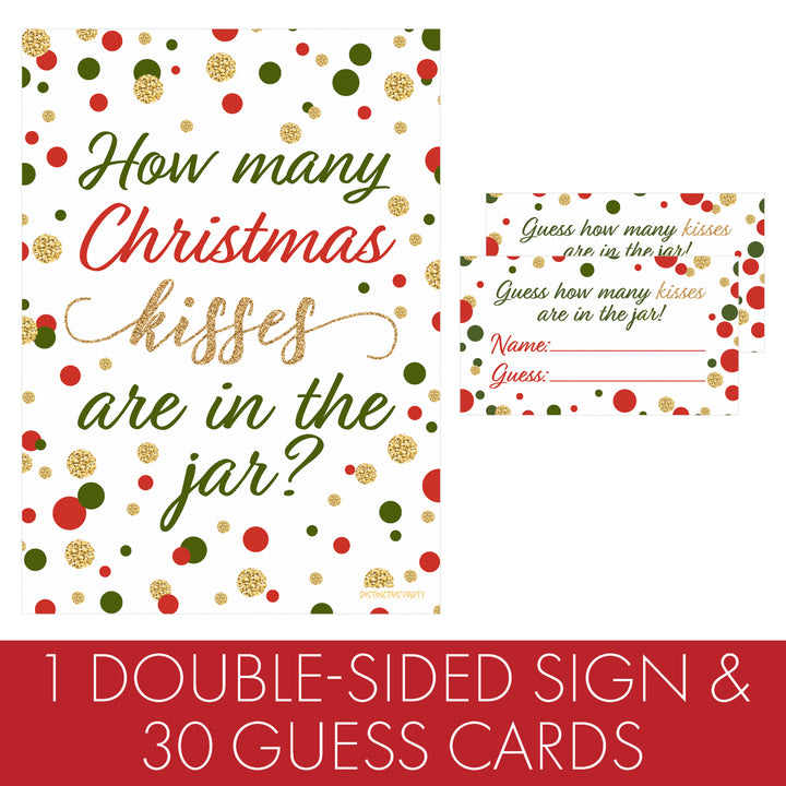 Christmas Party Game: Christmas Cheer - How Many Kisses Game - Distinctivs Party