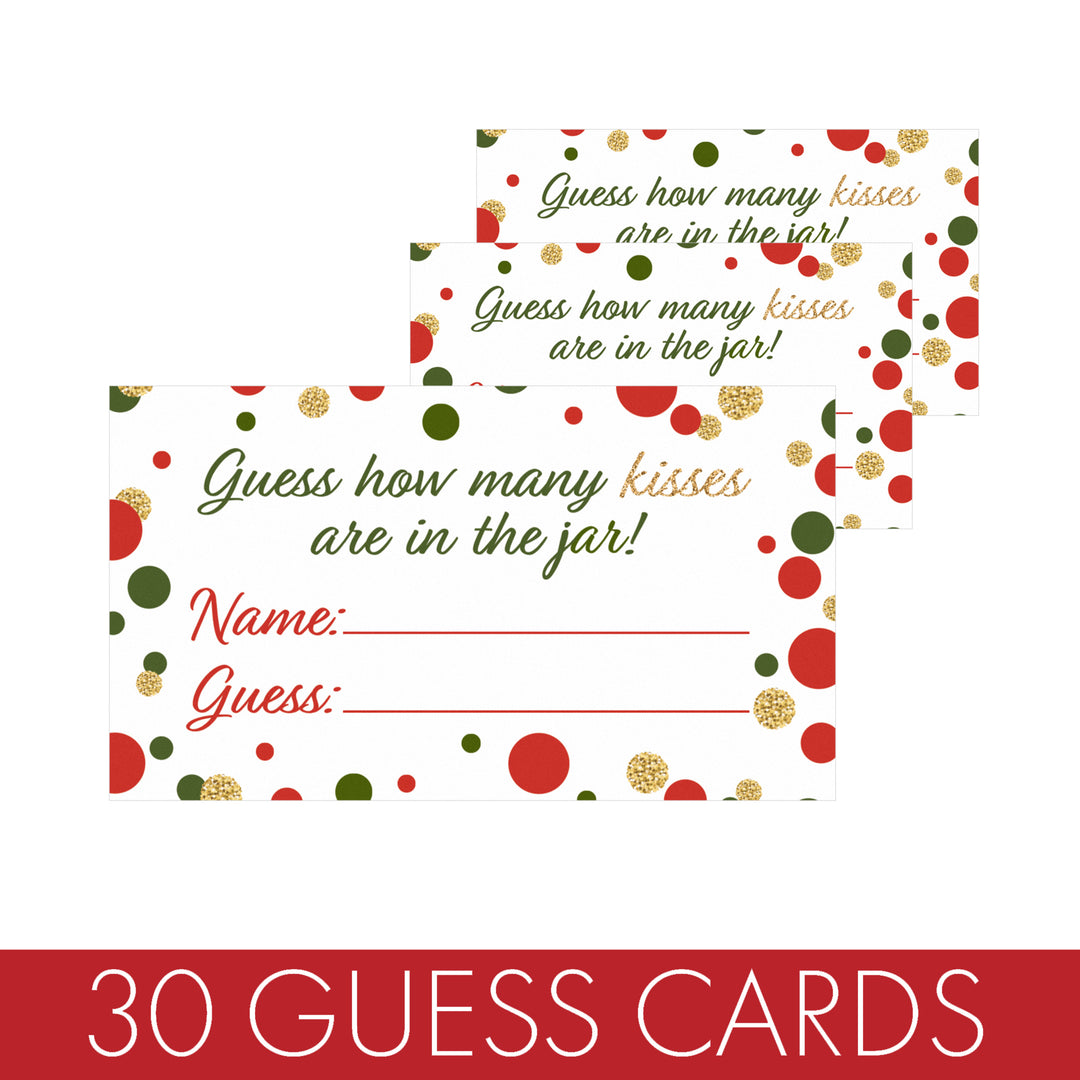 Christmas Party Game: Christmas Cheer - How Many Kisses Game - Distinctivs Party