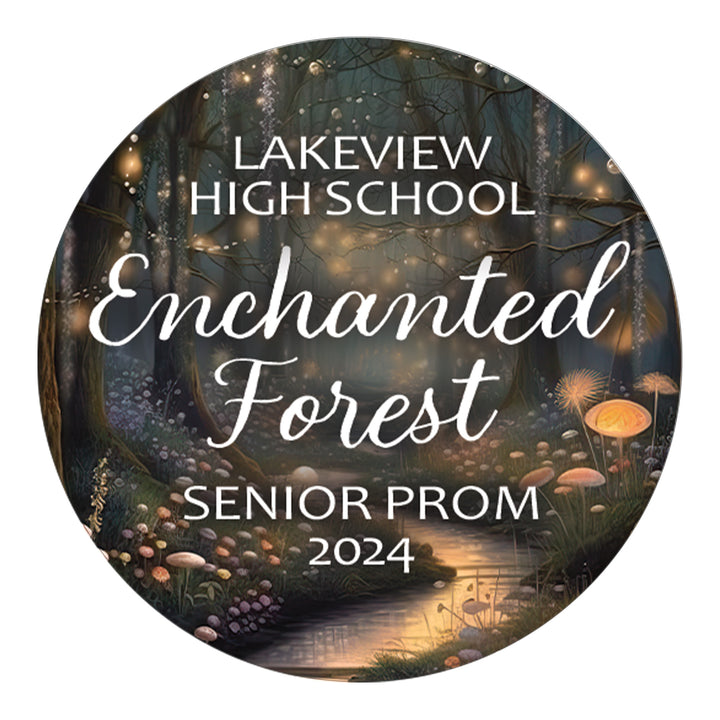 Personalized Prom: Enchanted Forest  - Circle Label Stickers - 40 or 250 Stickers