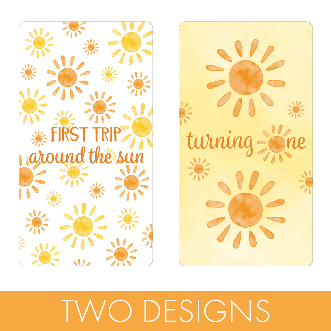 1st Trip Around the Sun - 1st Birthday: Hershey's Miniatures Candy Bar Wrappers - 42 Stickers