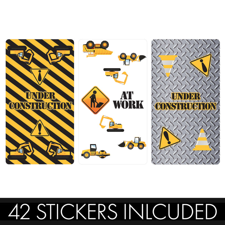 Under Construction: Kid's Birthday -  Hershey's Miniatures Candy Bar Wrappers Stickers - 42 Stickers