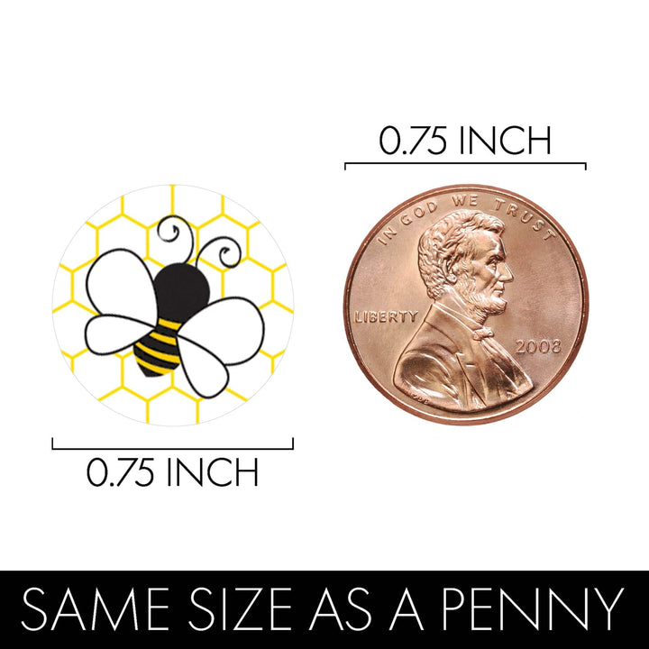 Bumble Bee: Gender Reveal Party - Favor Stickers - Fits on Hershey's Kisses - What Will Baby Bee - 180 Stickers - Distinctivs Party