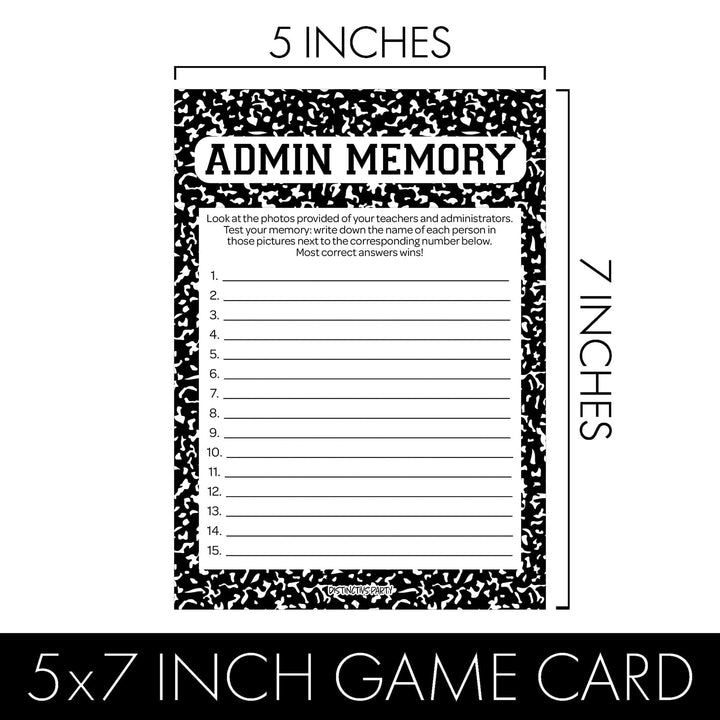 Class Reunion: Party Game Bundle - Class Trivia, Dice Breaker, Find Someone Who & Admin Memory - 4 Games for 20 Players - 40 Dual Sided Cards - Distinctivs Party