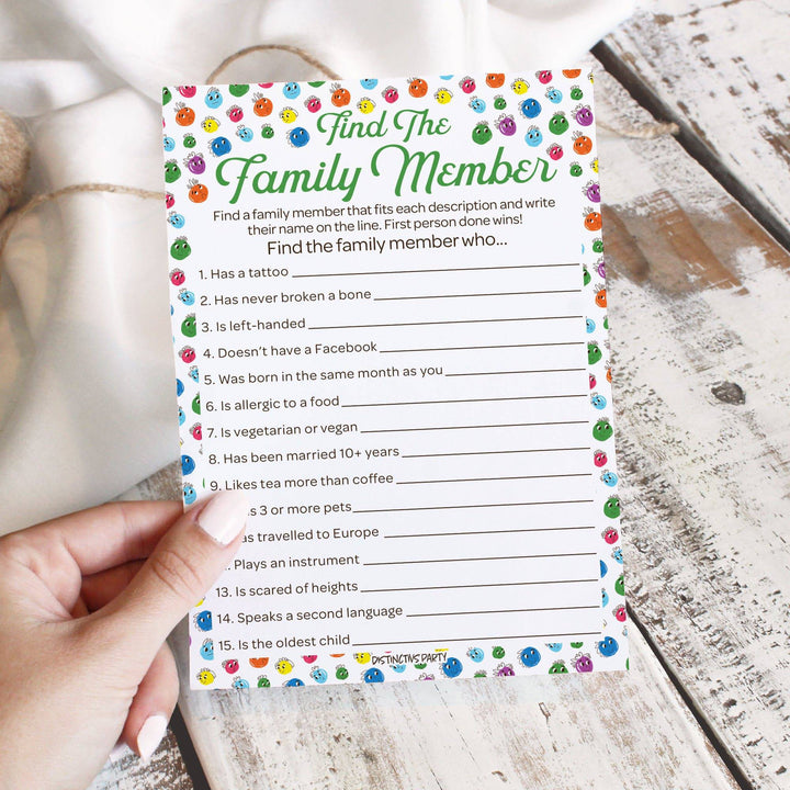 Family Reunion: Party Game Bundle - Family Trivia, Most Likely To, Family Feud & Find the Family Member - 4 Games for 20 Players - 40 Dual Sided Cards - Distinctivs Party