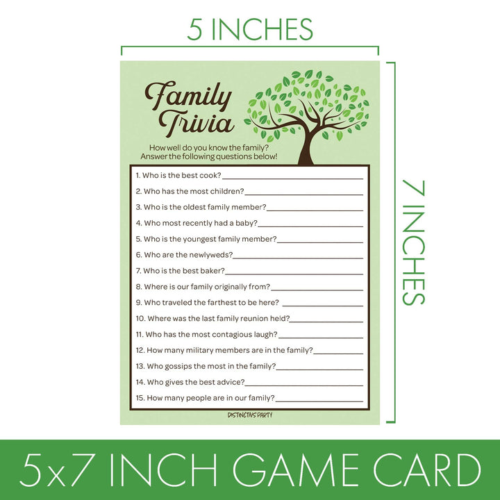 Family Reunion: Party Game Bundle - Family Trivia, Most Likely To, Family Feud & Find the Family Member - 4 Games for 20 Players - 40 Dual Sided Cards - Distinctivs Party