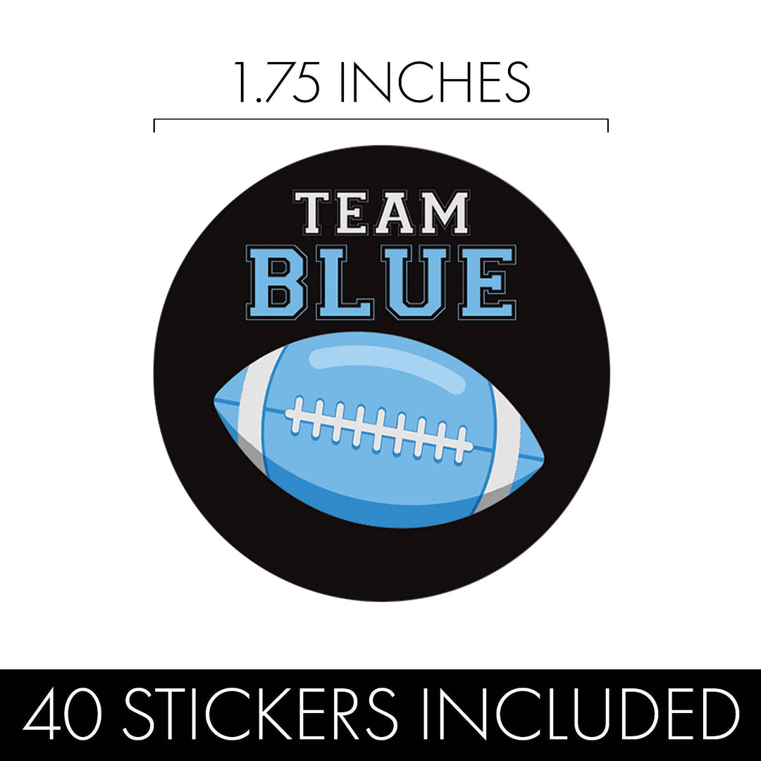 Football: Gender Reveal Party - Pink or Blue  - 40 Stickers - Distinctivs Party