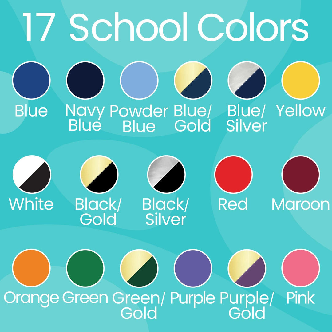 Graduation Class of 2025: Graduation Party Favors - Mini Chocolate Candy Bar Wrapper Labels - Fits on Hershey® Miniatures - 17 School Colors - 45 Stickers - Distinctivs Party