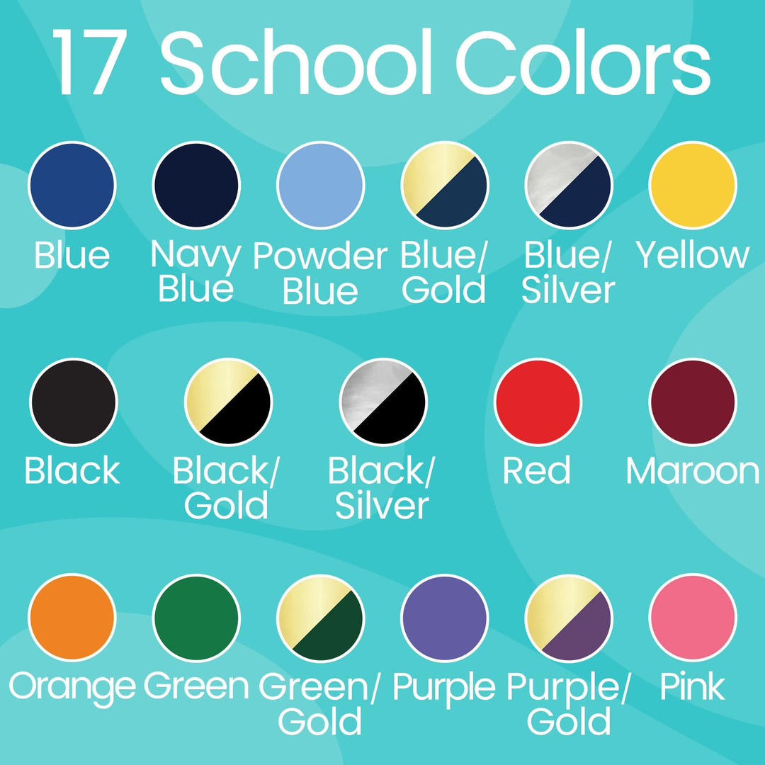 Graduation Class of 2025: Thank You Sticker Labels  - 17 School Colors - 40 Stickers - Distinctivs Party