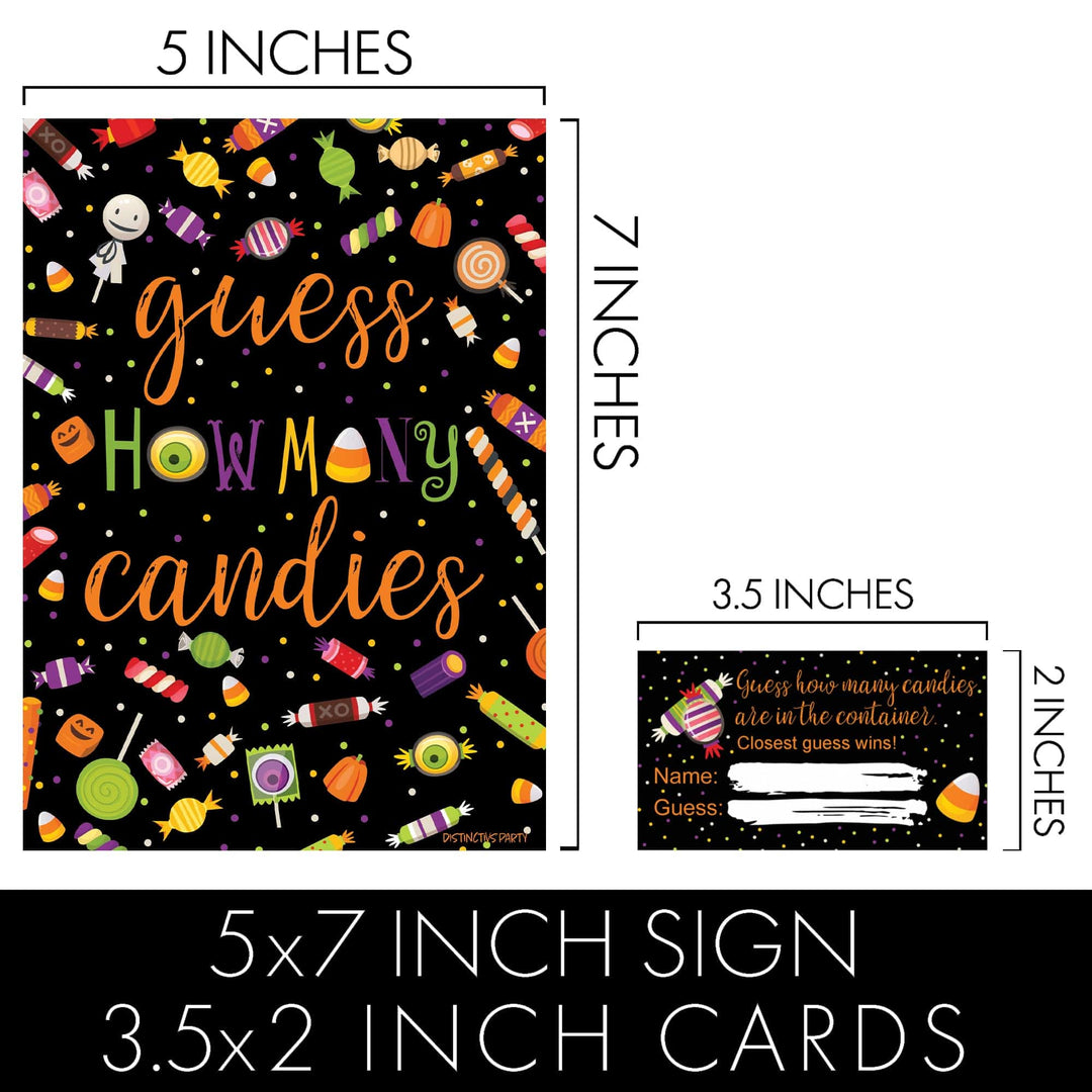 How Many Candy Halloween Party Game - Distinctivs Party