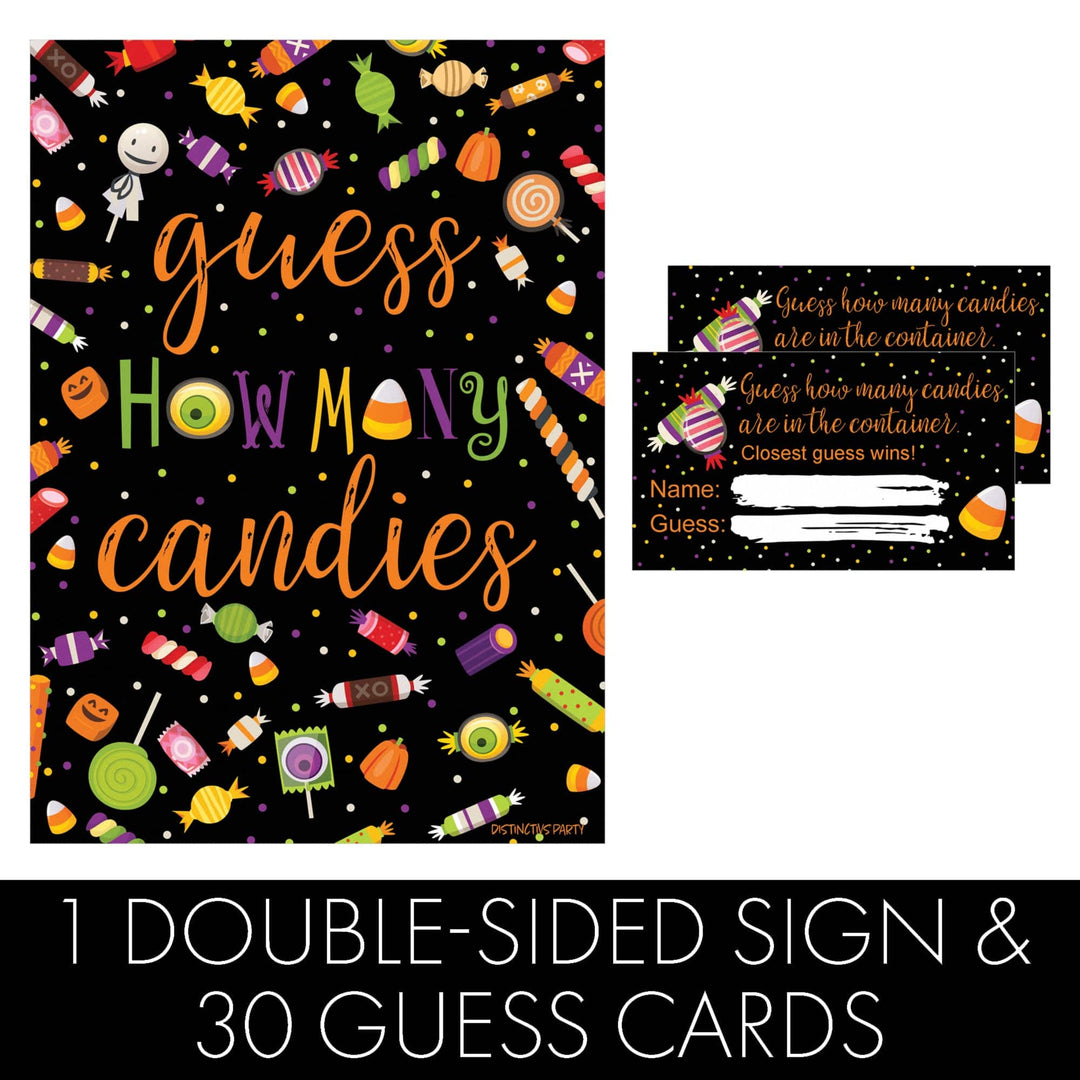 How Many Candy Halloween Party Game - Distinctivs Party