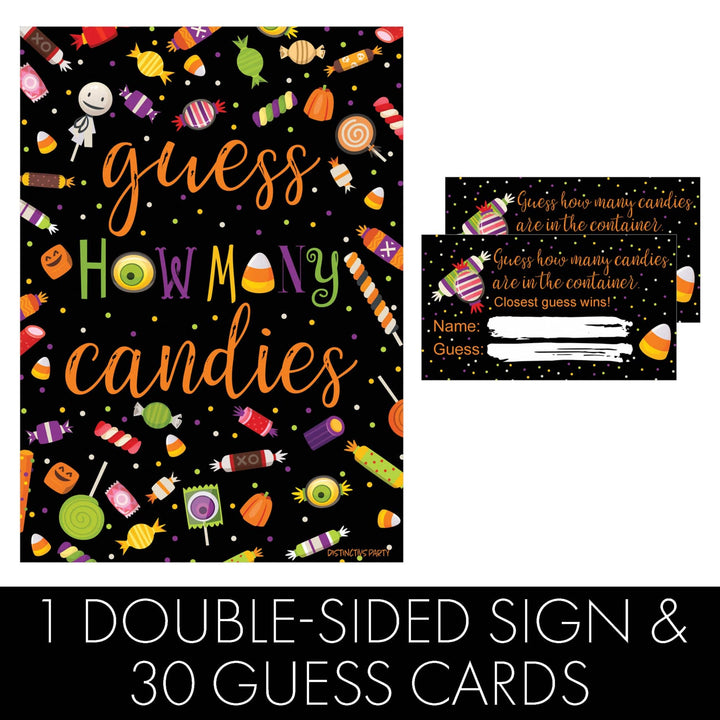 How Many Candy Halloween Party Game - Distinctivs Party