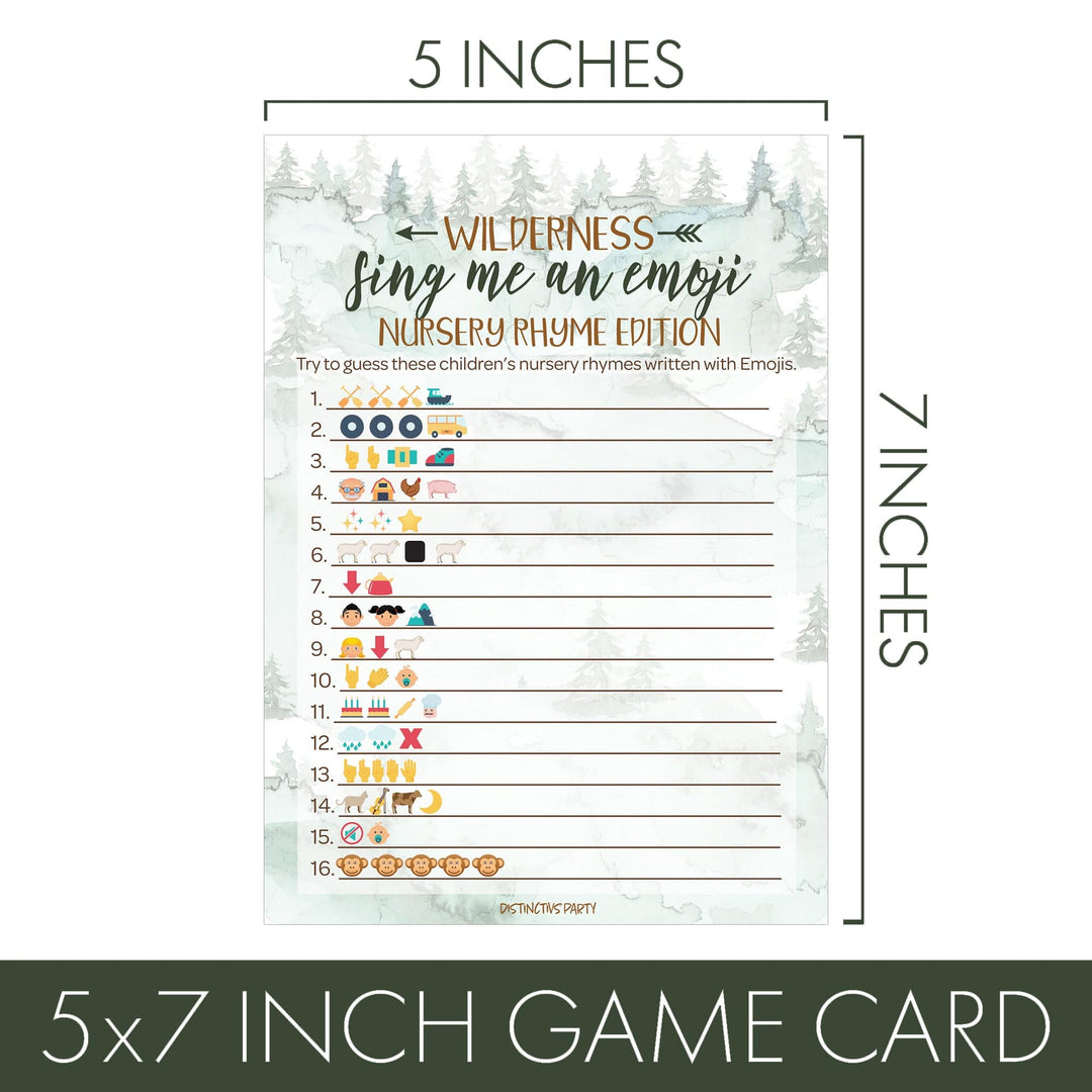 Little Adventurer: Baby Shower Game - Sing Me An Emoji and Animal Pregnancy Match - Two Game Bundle - 20 Dual Sided Cards - Distinctivs Party