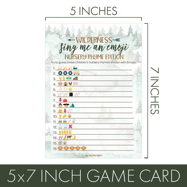 Little Adventurer: Baby Shower Game - Sing Me An Emoji and Animal Pregnancy Match - Two Game Bundle - 20 Dual Sided Cards - Distinctivs Party