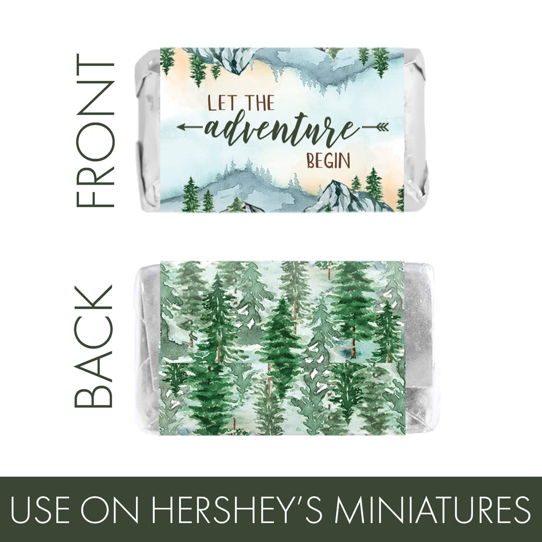 Little Adventurer - Baby Shower Hershey's Miniatures Candy Bar Wrappers Stickers - 45 Pack - Distinctivs Party