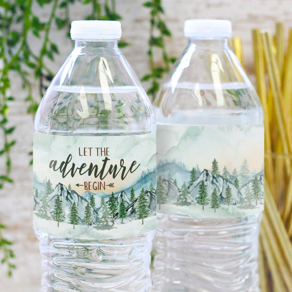Little Adventurer -  Baby Shower Water Bottle Label Stickers - Waterproof - 24 Pack - Distinctivs Party