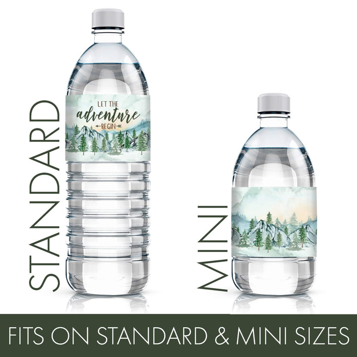 Little Adventurer -  Baby Shower Water Bottle Label Stickers - Waterproof - 24 Pack - Distinctivs Party