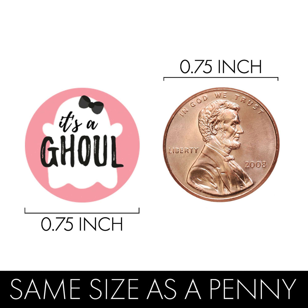 Little Boo: Pink - Girl Baby Shower - Fall Party Favor Stickers - Fits on Hershey's Kisses - 180 Stickers - Distinctivs Party