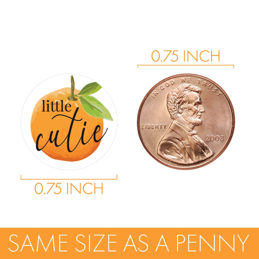 Little Cutie: Baby Shower Favor Stickers - Fits on Hershey's Kisses - 180 Stickers - Distinctivs Party