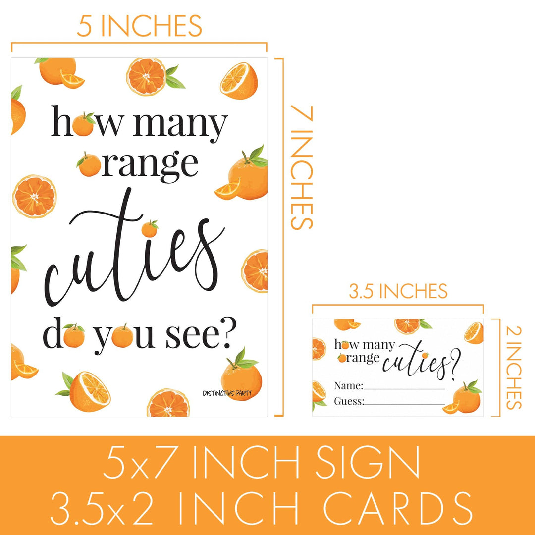 Little Cutie: Baby Shower Game - How Many Orange Cuties Do You See? - Distinctivs Party