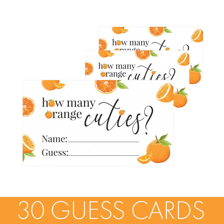 Little Cutie: Baby Shower Game - How Many Orange Cuties Do You See? - Distinctivs Party