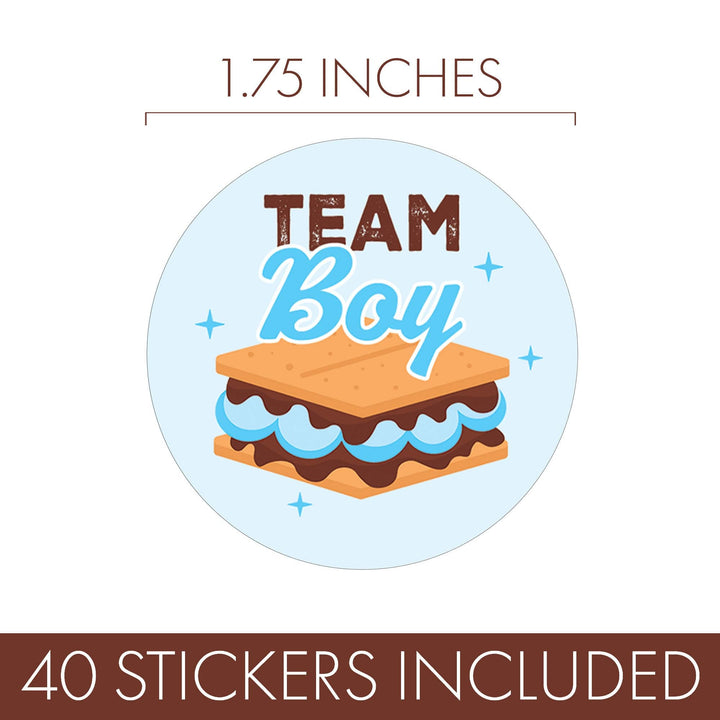 Smore Love: Gender Reveal Party - Girl or Boy  - 40 Stickers - Distinctivs Party