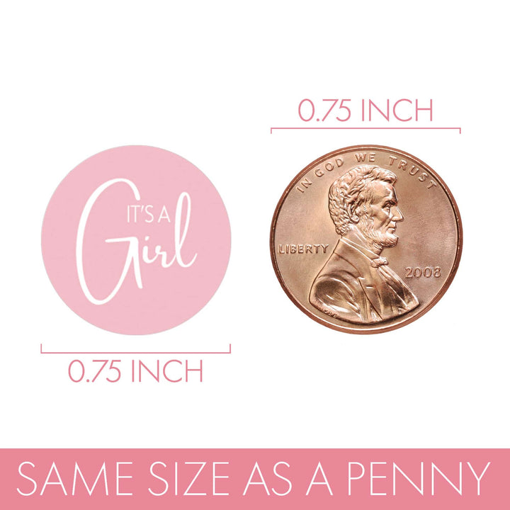 Sweet Baby Girl: Pink - Baby Shower  Stickers - Fits on Hershey's Kisses - 180 Pack - Distinctivs Party