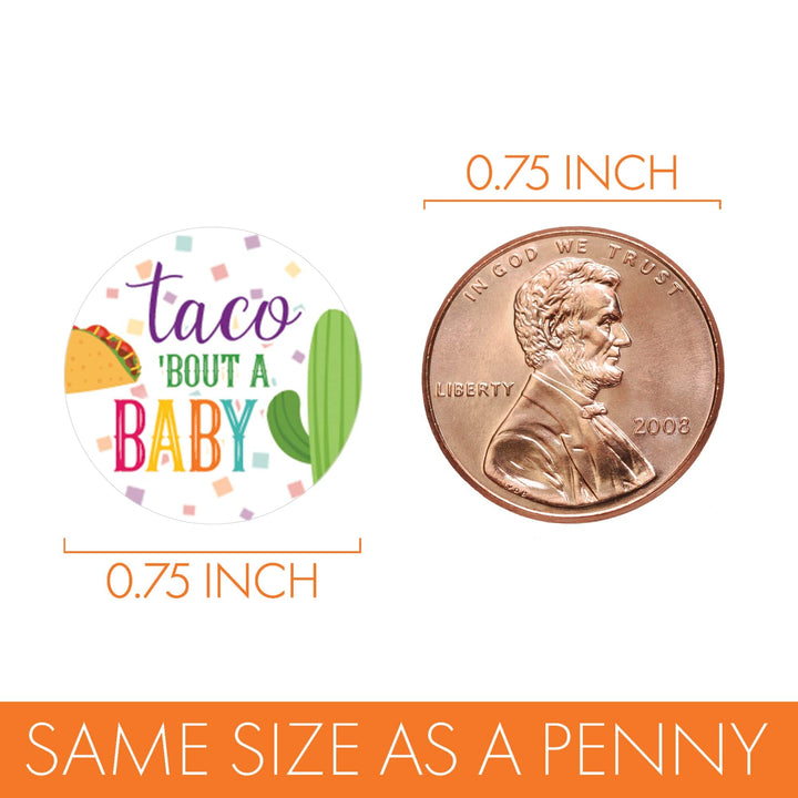 Taco 'Bout a Baby: Baby Shower - Favor Stickers - Fits on Hershey's Kisses - 180 Stickers - Distinctivs Party