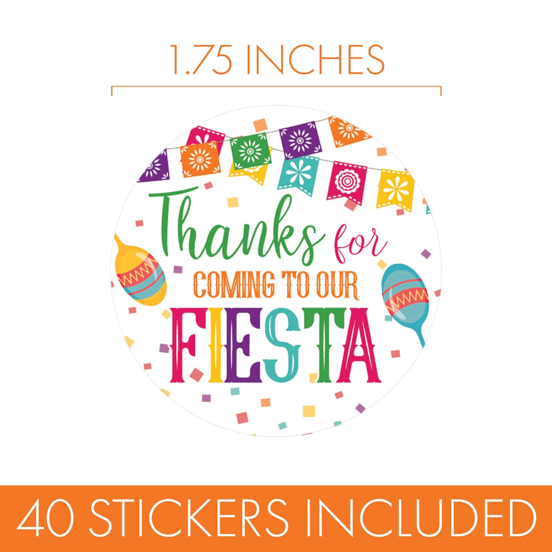 Taco 'Bout a Baby: Baby Shower - Thanks for Coming to Our Fiesta Stickers - 40 Stickers - Distinctivs Party