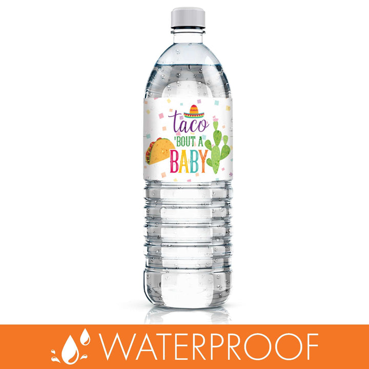 Taco 'Bout a Baby: Baby Shower- Water Bottle Sticker Labels - 24 Stickers - Distinctivs Party