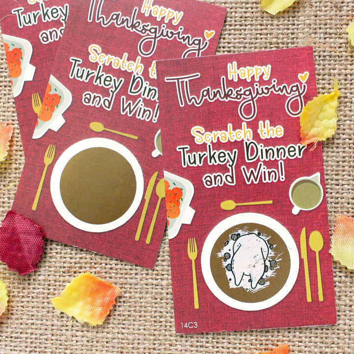 Turkey Day: Thanksgiving  Scratch Off Game Cards - 28 Scratchers - Distinctivs Party