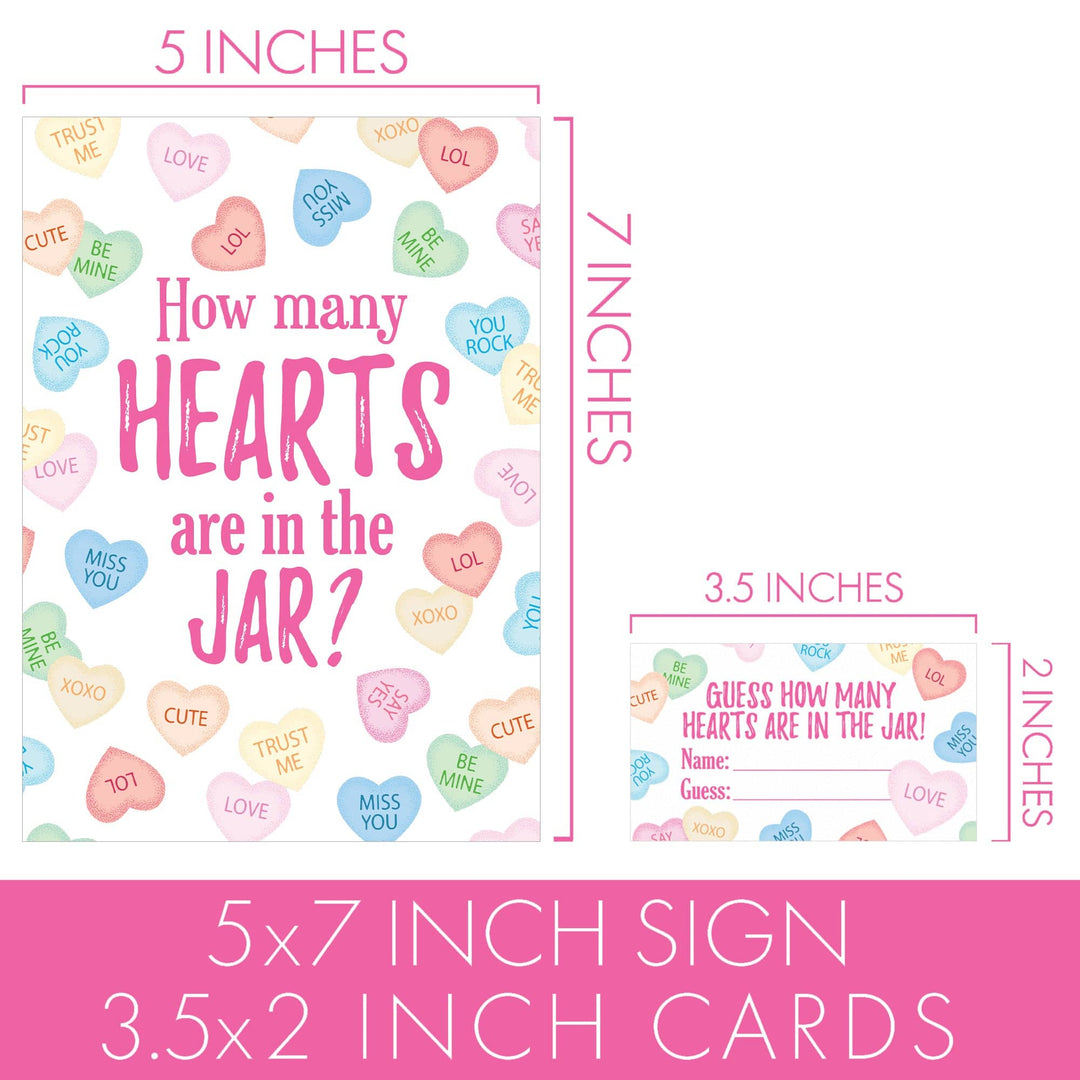 Valentine's Day Party Game: Guess How Many Candy Hearts in the Jar - Distinctivs Party