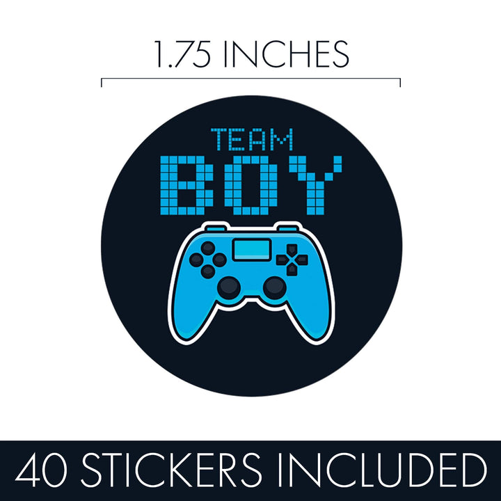 Video Gamer: Gender Reveal Party - Girl or Boy  - 40 Stickers - Distinctivs Party