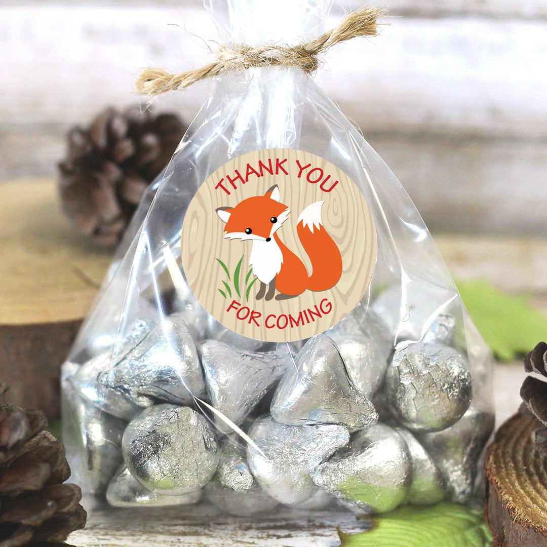 Woodland Baby Shower Thank You Favor Labels - 40 Stickers - Distinctivs Party