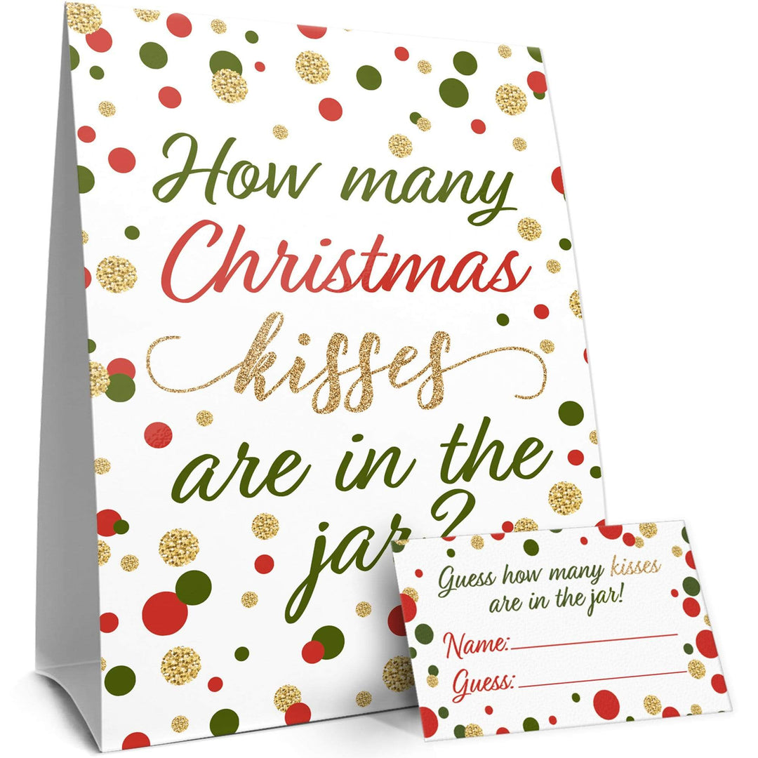 Christmas Party Game: Christmas Cheer - How Many Kisses Game - Distinctivs Party