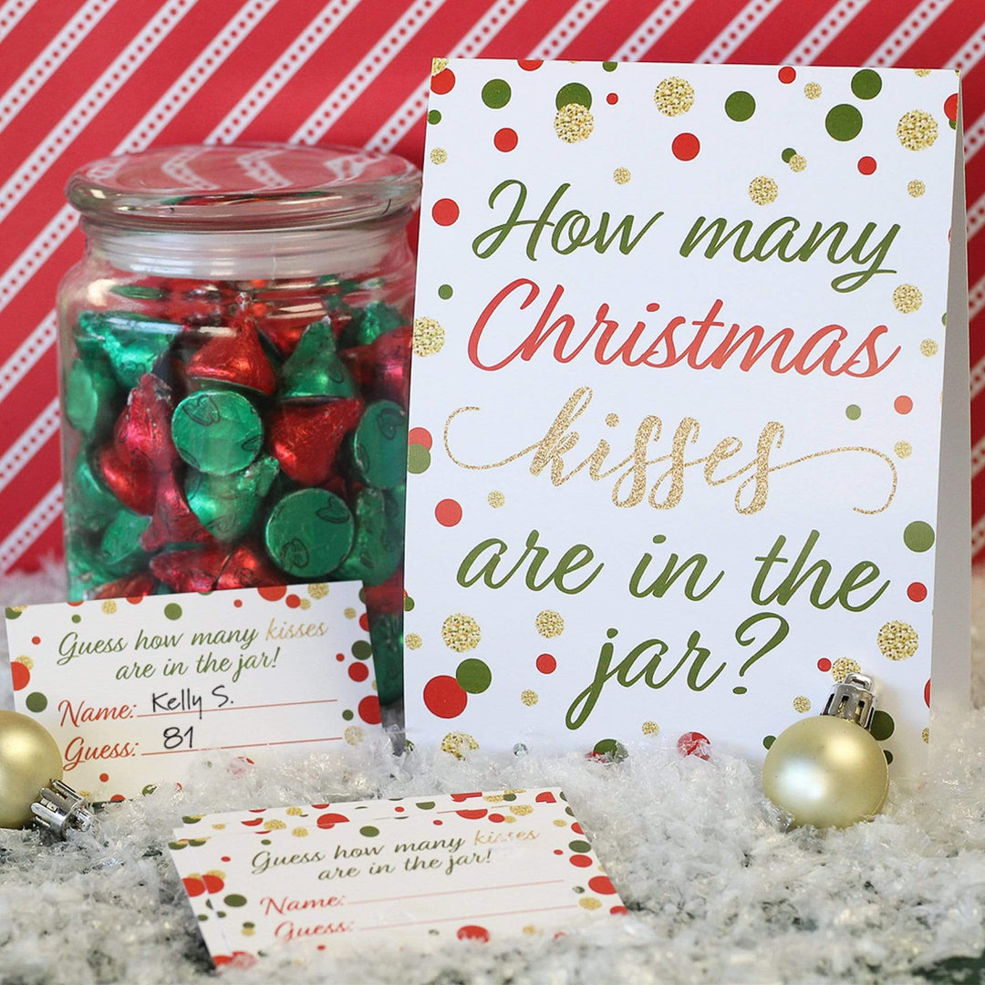 Christmas Party Game: Christmas Cheer - How Many Kisses Game - Distinctivs Party