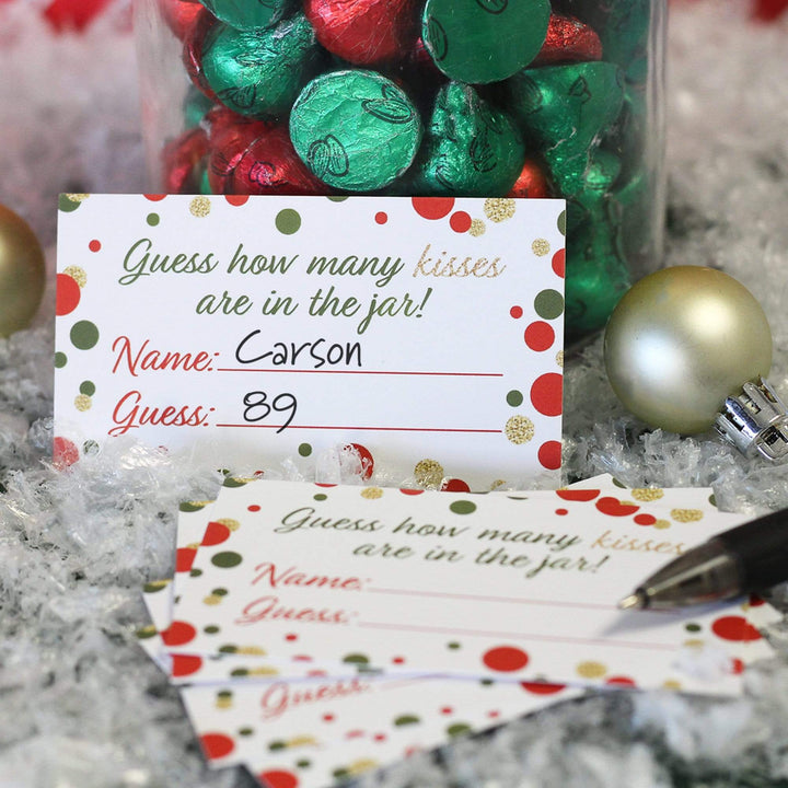 Christmas Party Game: Christmas Cheer - How Many Kisses Game - Distinctivs Party
