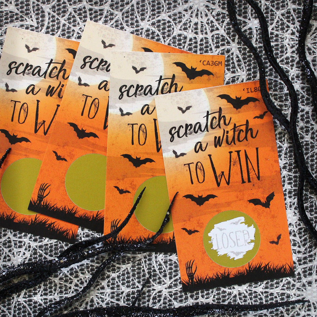 Full Moon: Halloween Party -  Scratch Off Game Cards - 30 Scratchers - Distinctivs Party