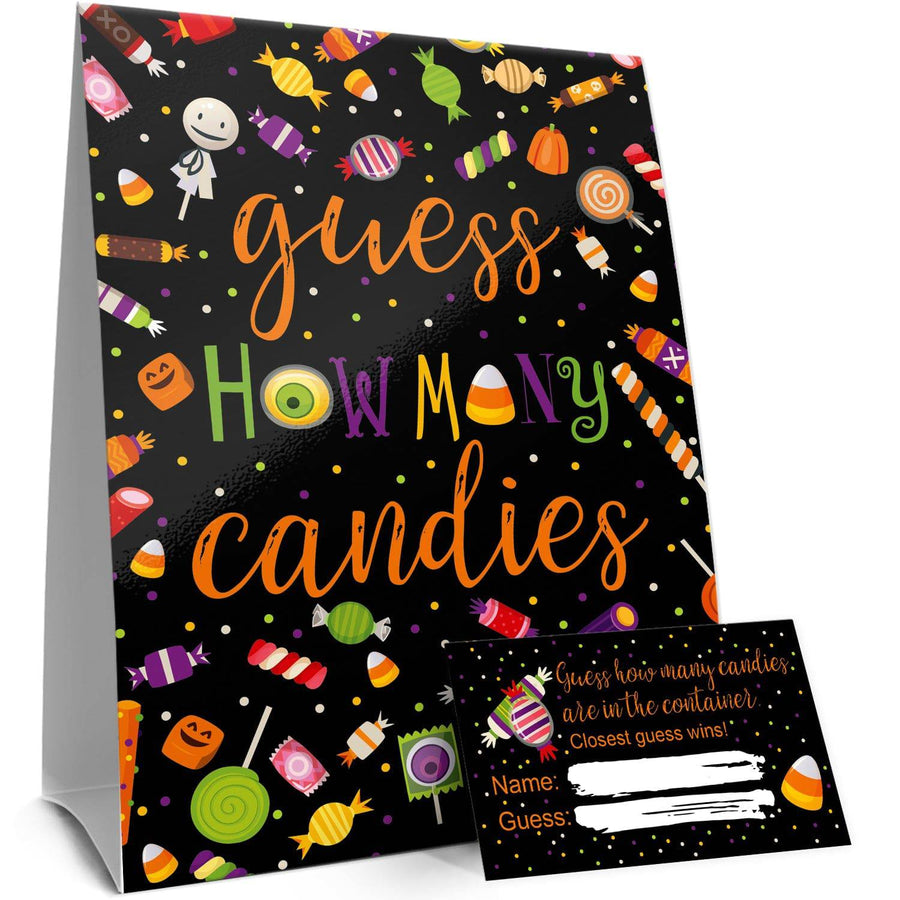 How Many Candy Halloween Party Game - Distinctivs Party