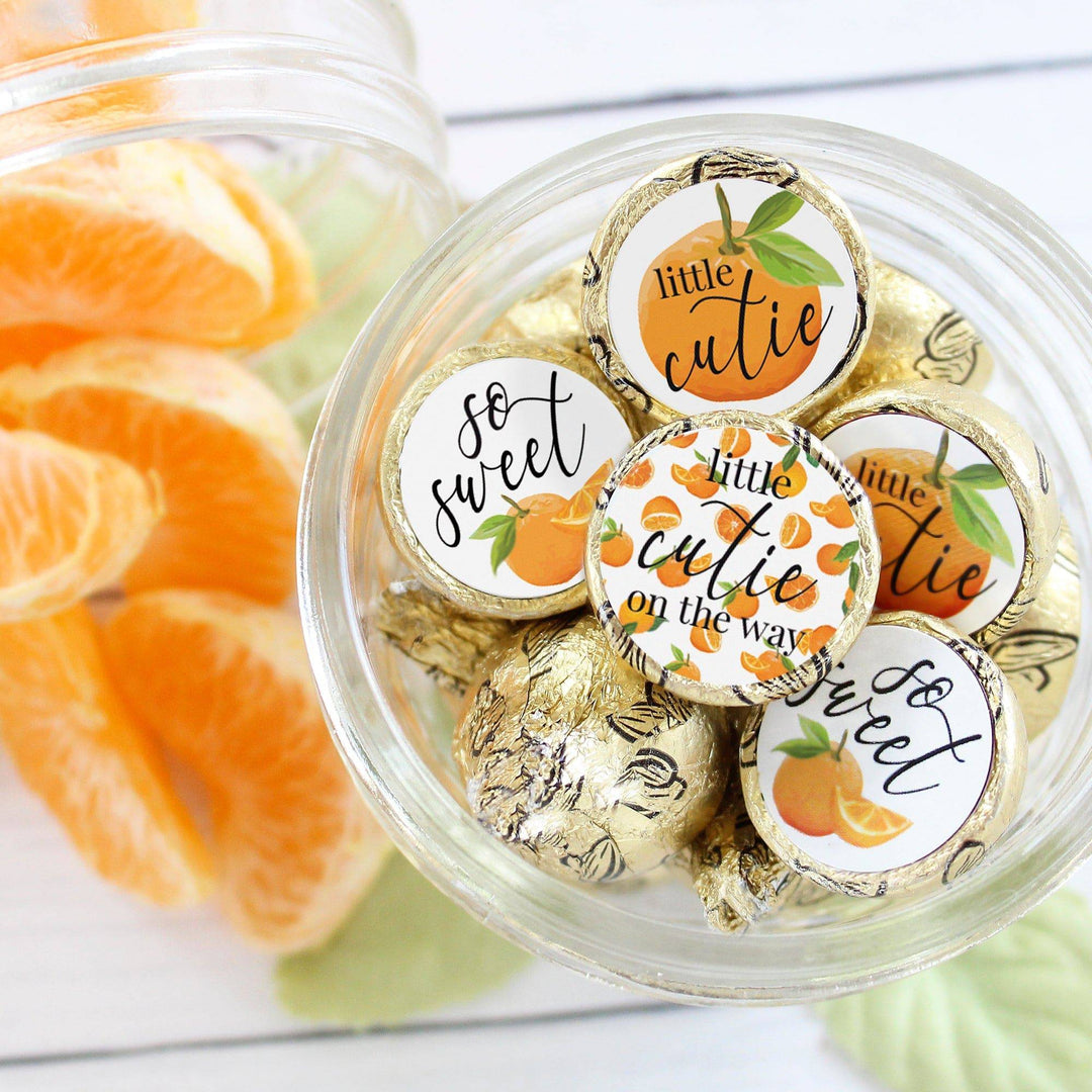 Little Cutie: Baby Shower Favor Stickers - Fits on Hershey's Kisses - 180 Stickers - Distinctivs Party