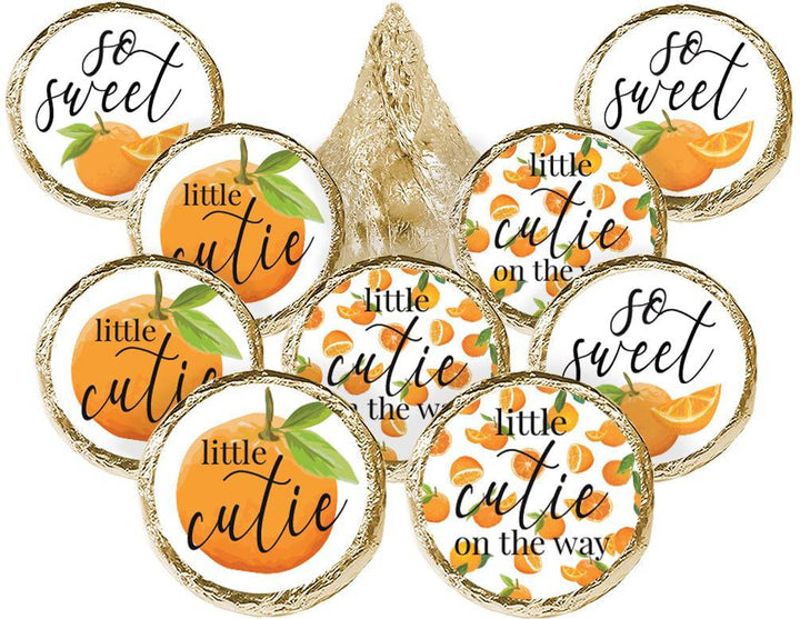 Little Cutie: Baby Shower Favor Stickers - Fits on Hershey's Kisses - 180 Stickers - Distinctivs Party