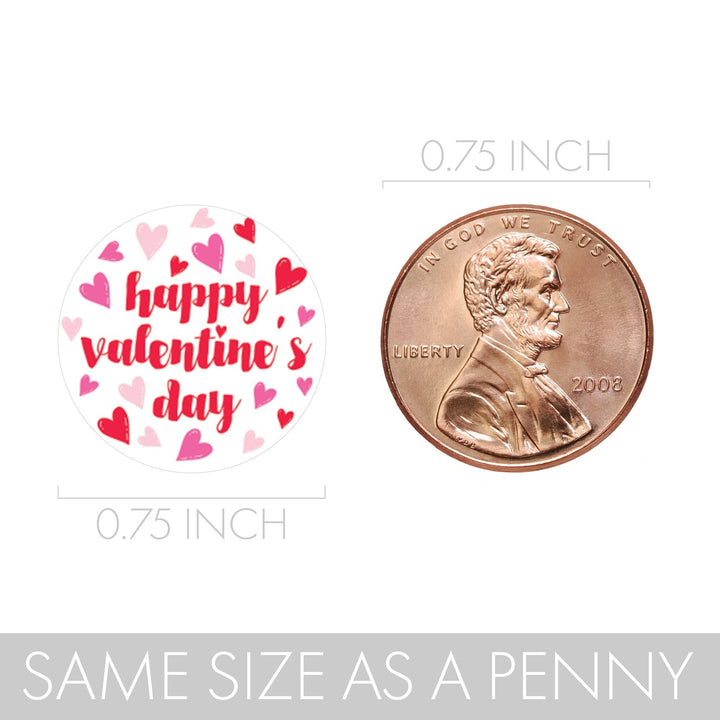 Valentine’s Day Party: Red - Candy Favor Stickers - Fits on Hershey® Kisses - 180 Stickers - Distinctivs Party