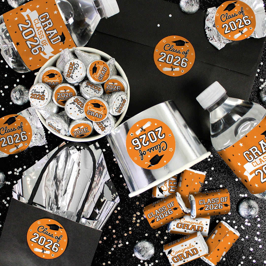 Orange Graduation Party Decorations – Class of 2026