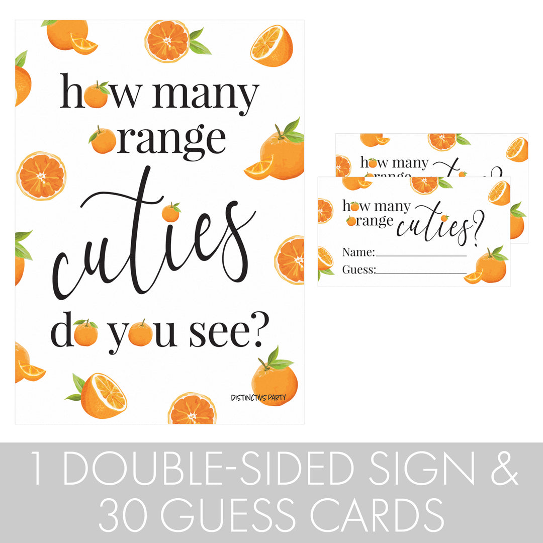 Little Cutie: Baby Shower Game - How Many Orange Cuties Do You See?