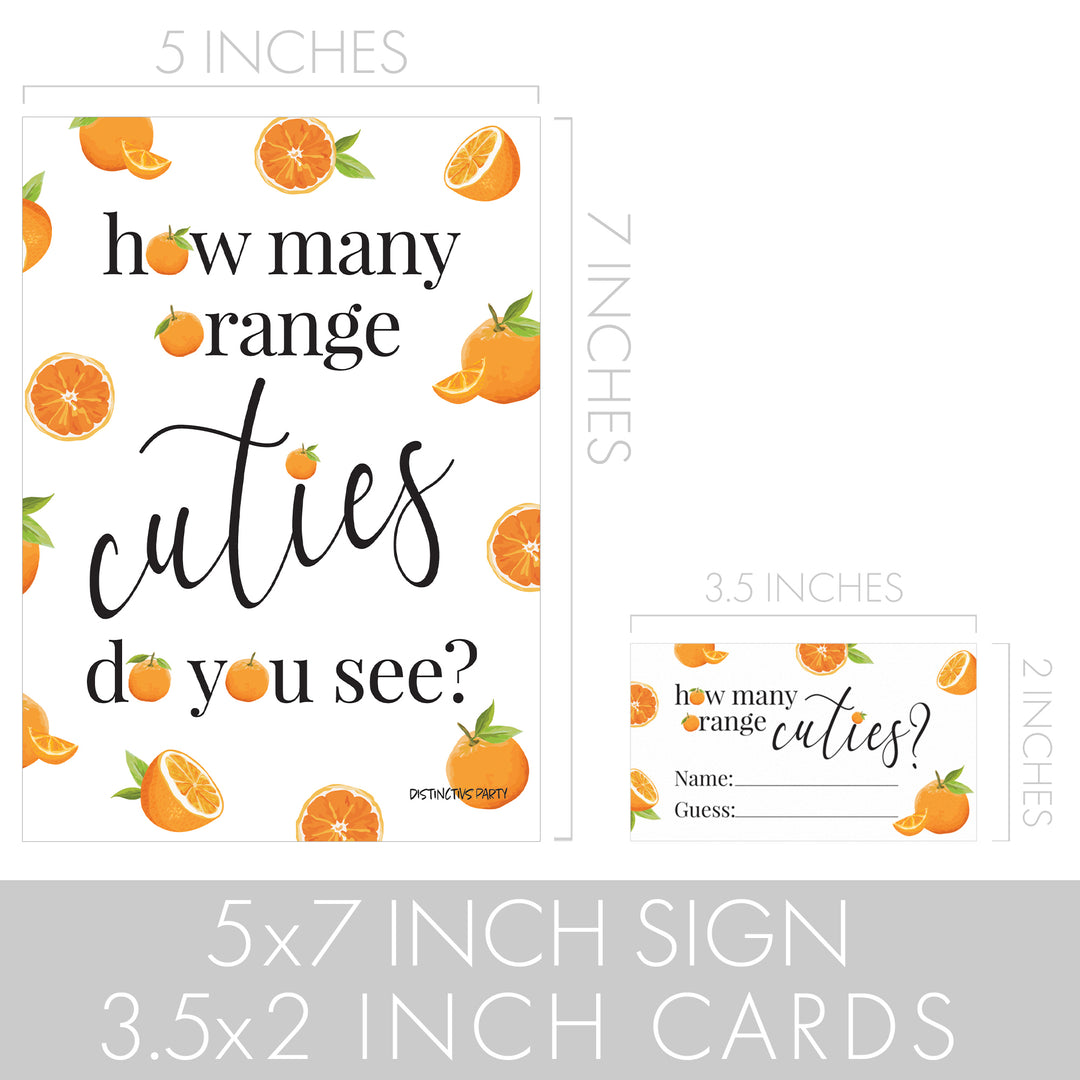 Little Cutie: Baby Shower Game - How Many Orange Cuties Do You See?