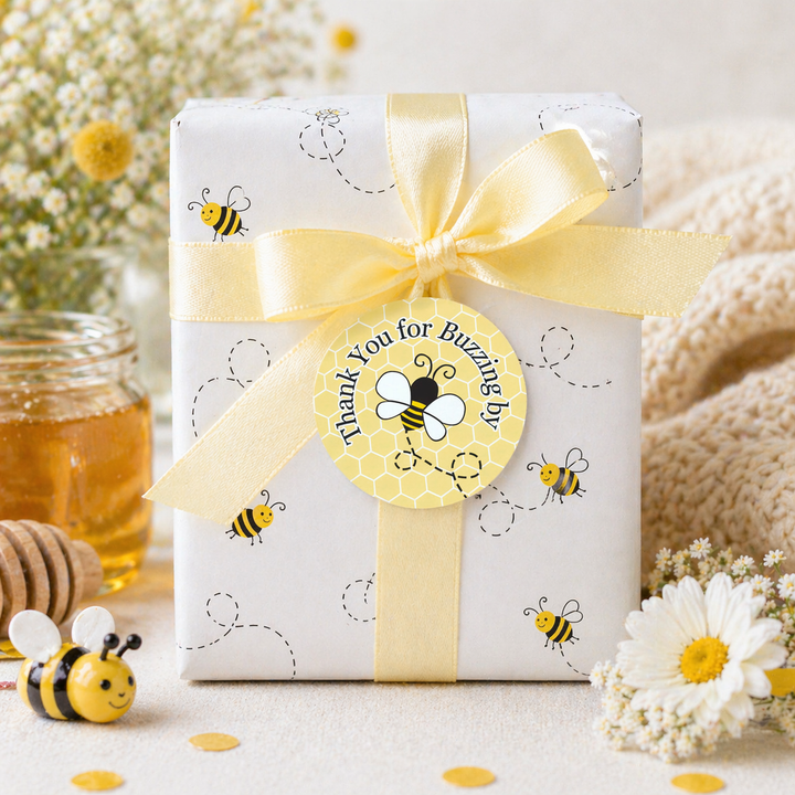Bumble Bee: Baby Shower - Thank You For Buzzing By - 40 Stickers