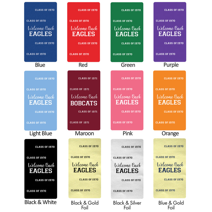 Mini etiquetas personalizadas para barra de dulces para fiesta de reunión de clase, 45 unidades (12 opciones de color)