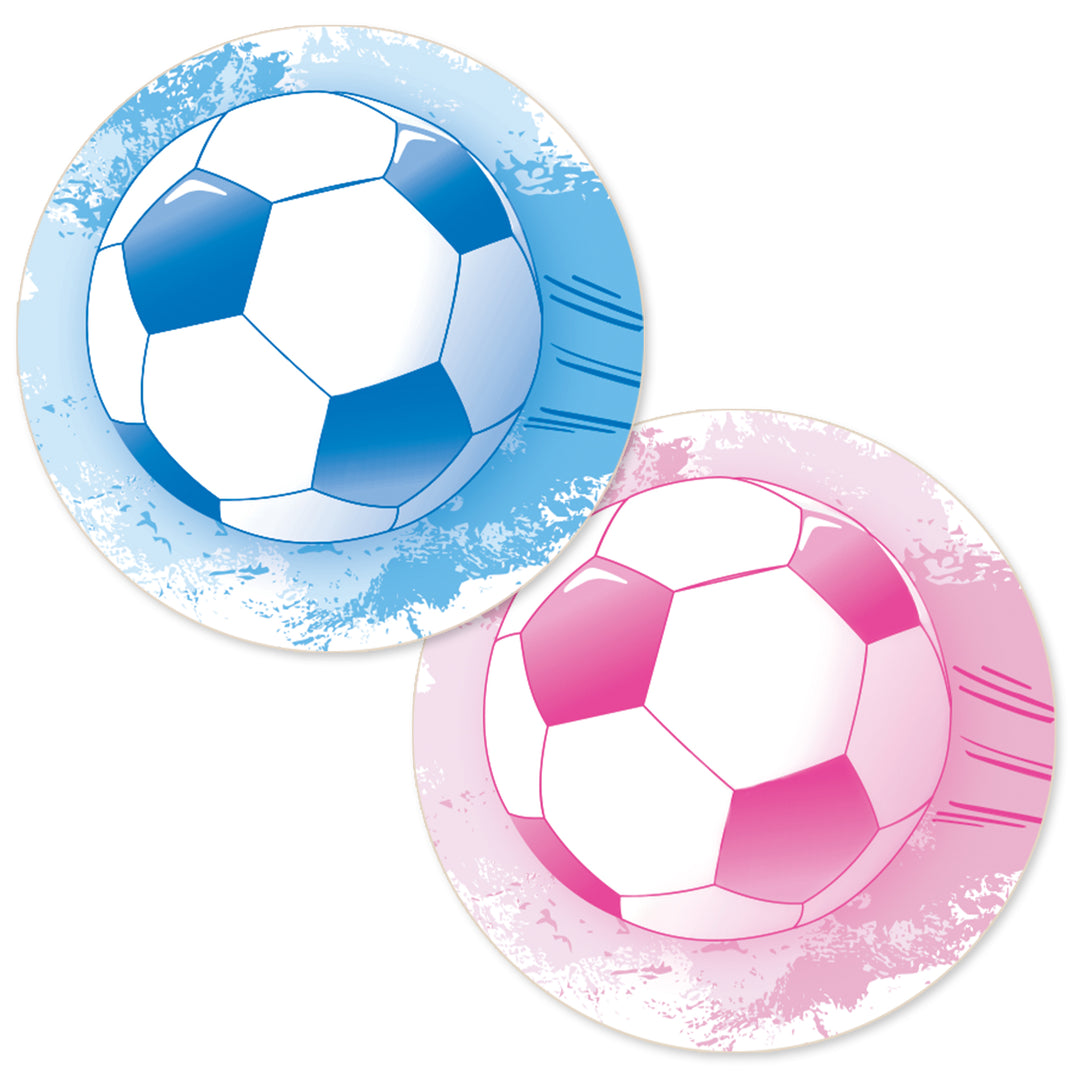 Soccer: Gender Reveal Party - Pink or Blue - 40 Stickers